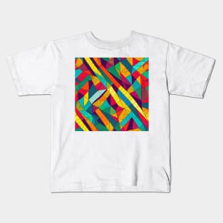 seamless Geometric pattern of lines Kids T-Shirt